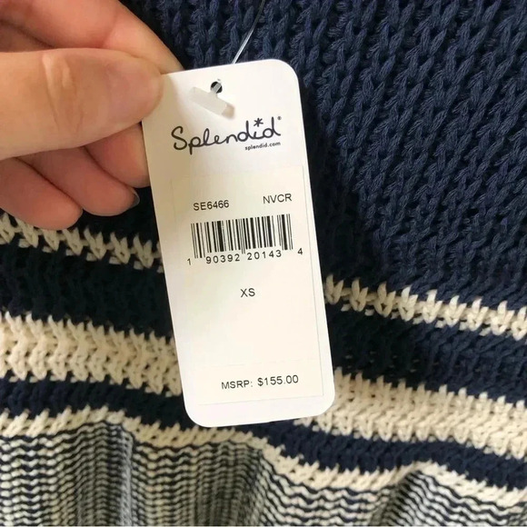 Splendid Sweater Dress Navy/Cream size XS - Picture 6 of 6